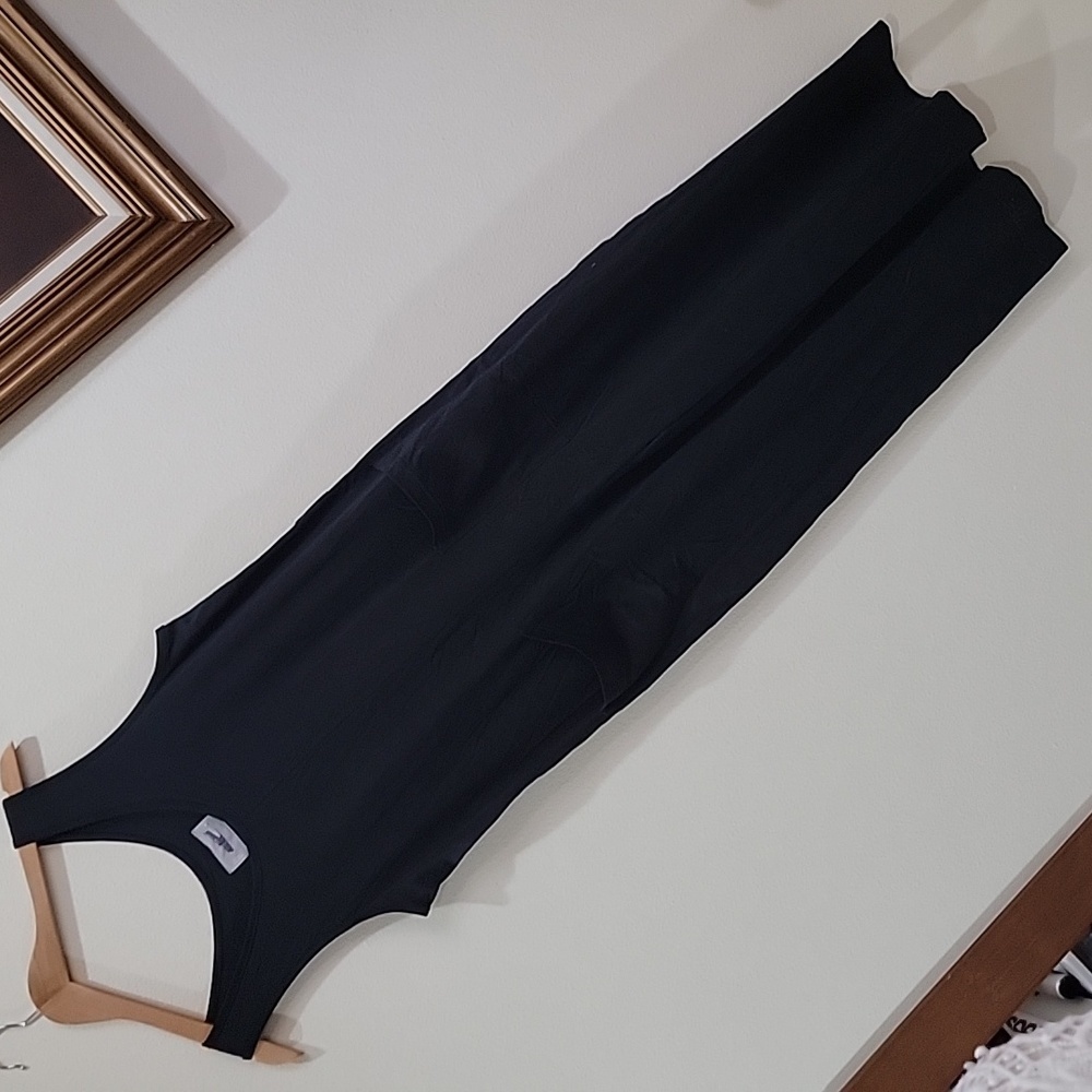Women's Black Sleeveless Cotton Jumpsuit